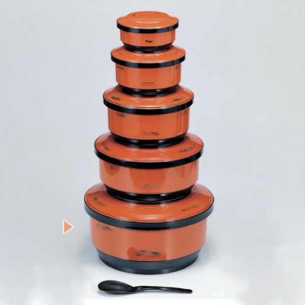 若泉漆器 いずみ飯器　根来　10人用　平付  1-230-15 1個（ご注文単位1個）【直送品】