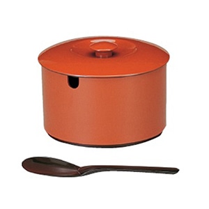 若泉漆器 飛鳥飯器　朱塗　2人用　平付  1-230-20 1個（ご注文単位1個）【直送品】