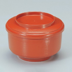 若泉漆器 保温飯器　朱　1人用  1-231-4 1個（ご注文単位1個）【直送品】