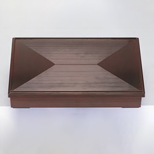 若泉漆器 尺3寸長手キング松花堂　溜 （仕切別売） 1-272-2 1個（ご注文単位1個）【直送品】