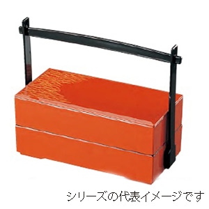 若泉漆器 8.5寸風琳弁当　蓋　朱京露草  1-285-1 1個（ご注文単位1個）【直送品】