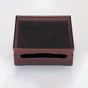 若泉漆器 8.5寸新花筺松花堂　溜内溜塗 （仕切別売） 1-298-1 1個（ご注文単位1個）【直送品】