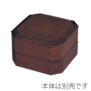 若泉漆器 6寸ヘギ目松花堂 蓋のみ 溜内朱 1-309-1 1個(ご注文単位1個)【直送品】