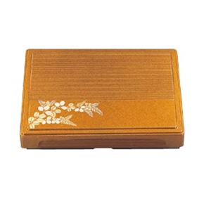 若泉漆器 尺1寸千筋箱膳 梨地萩 仕切付 1-348-2 1個(ご注文単位1個)【直送品】