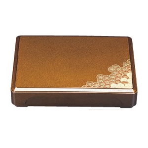 若泉漆器 尺3寸徳川箱膳　梨地二色菊 D.X仕切付 1-349-3 1個（ご注文単位1個）【直送品】