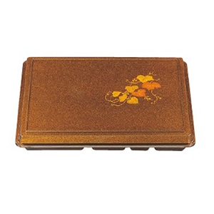 若泉漆器 尺5寸宝生弁当　梨地ツタ内黒  1-351-1 1個（ご注文単位1個）【直送品】