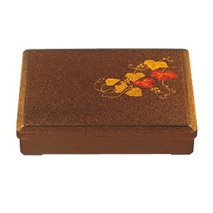 若泉漆器 尺1寸長手三里弁当　パールツタ 仕切付 1-364-1 1個（ご注文単位1個）【直送品】