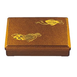 若泉漆器 尺1寸長手三里弁当　梨地貝合せ 仕切付 1-365-1 1個（ご注文単位1個）【直送品】