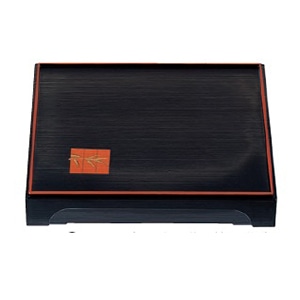 若泉漆器 尺1寸長手御膳千筋松花堂　若竹 （仕切別売） 1-368-2 1個（ご注文単位1個）【直送品】