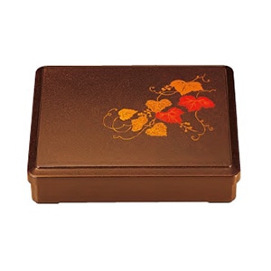 若泉漆器 9寸長手三里弁当　パールツタ 仕切別 1-374-1 1個（ご注文単位1個）【直送品】