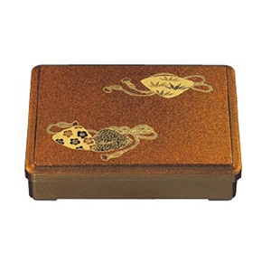 若泉漆器 9寸長手三里弁当　梨地貝合せ 仕切別 1-374-2 1個（ご注文単位1個）【直送品】