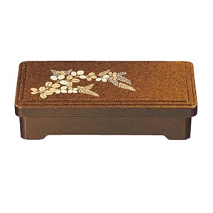 若泉漆器 象足長手弁当　金梨地萩　内朱 仕切付 1-388-3 1個（ご注文単位1個）【直送品】