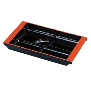 若泉漆器 越前プレート　黒天朱  1-440-5 1個（ご注文単位1個）【直送品】