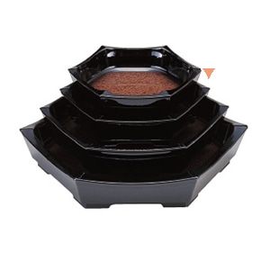 若泉漆器 ダイヤ盛器 アクアブラウン 8寸 1-465-14 1個(ご注文単位1個)【直送品】