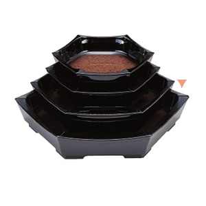 若泉漆器 ダイヤ盛器　アクアブラウン　尺2寸  1-465-16 1個（ご注文単位1個）【直送品】