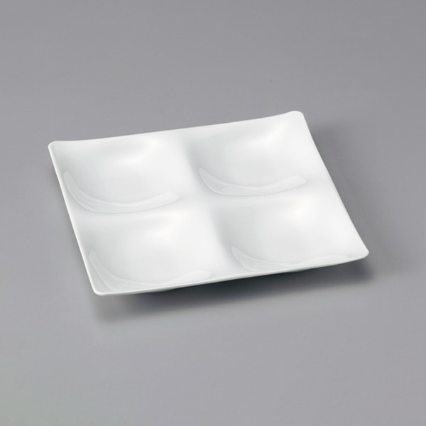 若泉漆器 カリブプレート　陶磁器調白S・H塗  M-21-42 1個（ご注文単位1個）【直送品】