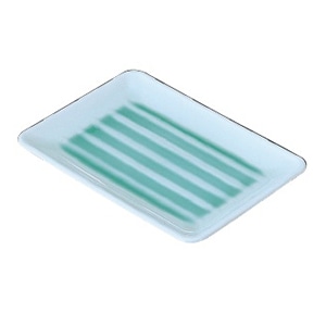 若泉漆器 7寸焼物皿　緑彩  1-604-7 1個（ご注文単位1個）【直送品】