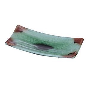 若泉漆器 羽反焼物皿　新織部  1-605-11 1個（ご注文単位1個）【直送品】