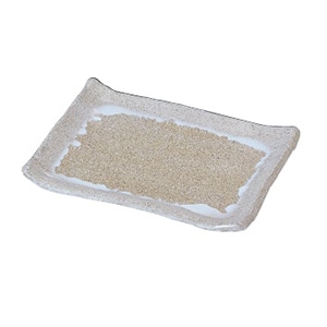 若泉漆器 7寸風月皿　白唐津  1-607-6 1個（ご注文単位1個）【直送品】