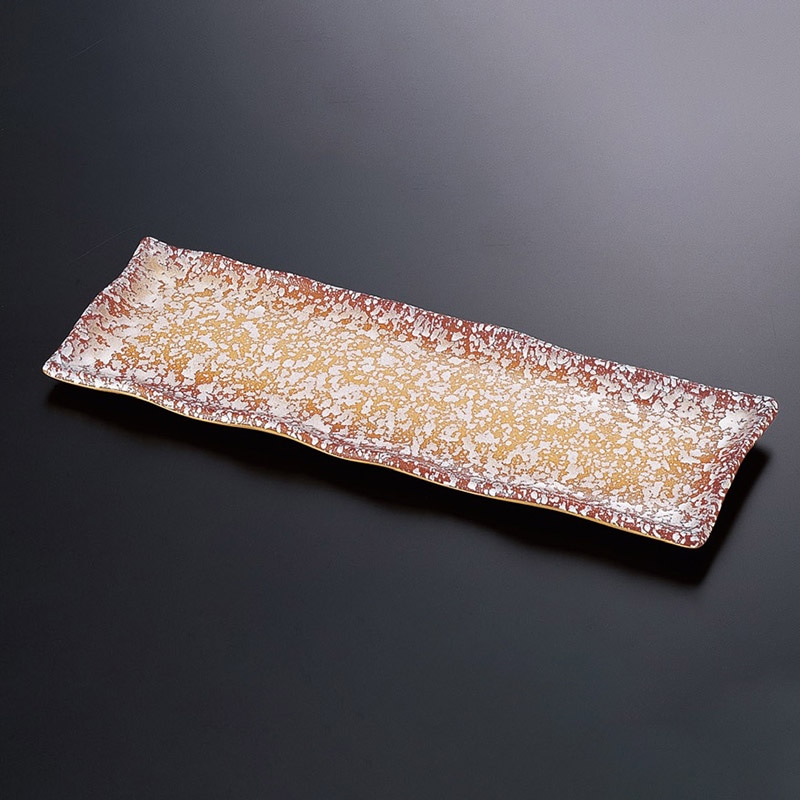 若泉漆器 尺2寸雄山盛器　唐津  1-609-6 1個（ご注文単位1個）【直送品】