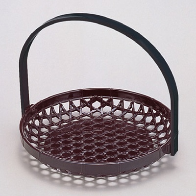 若泉漆器 7寸竹かご マロン 折畳式 1-618-10 1個(ご注文単位1個)【直送品】