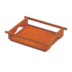 若泉漆器 竹目透かし皿 春慶 1-624-8 1個(ご注文単位1個)【直送品】