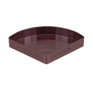 若泉漆器 扇面透かし盛器　溜 小 1-641-6 1個（ご注文単位1個）【直送品】