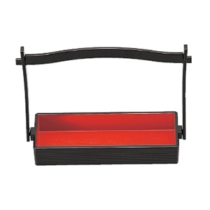 若泉漆器 手提珍味入れ 黒内朱 本体 1-667-1 1個(ご注文単位1個)【直送品】