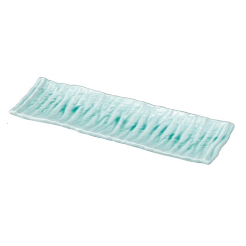 若泉漆器 いぶし細長角プレート　新青磁  M-21-72 1個（ご注文単位1個）【直送品】