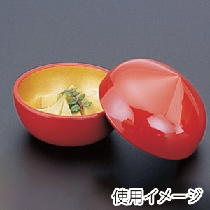若泉漆器 栗珍味入　朱内金雅 小 1-676-11 1個（ご注文単位1個）【直送品】
