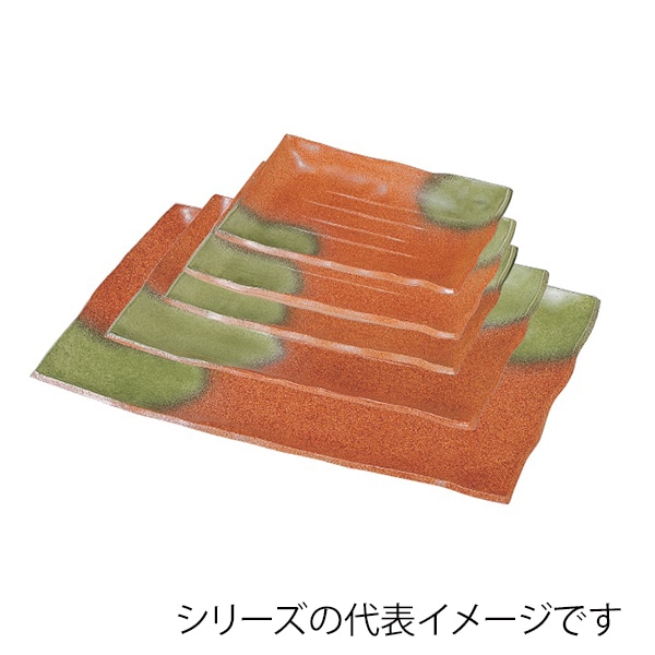 若泉漆器 越前長手盛皿　若草織部　9寸  1-680-7 1個（ご注文単位1個）【直送品】