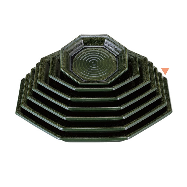 若泉漆器 八角盛皿　織部　尺4寸  1-682-21 1個（ご注文単位1個）【直送品】