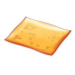 若泉漆器 清流盛器　色紙金箔渕朱S・H塗 小 1-694-2 1個（ご注文単位1個）【直送品】