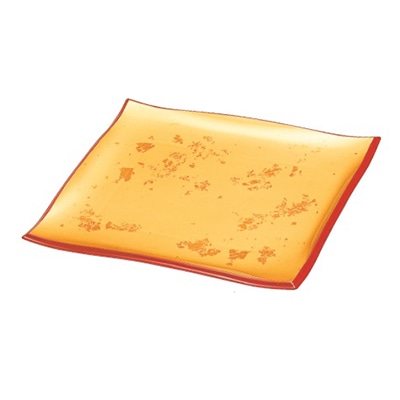 若泉漆器 清流盛器　色紙金箔渕朱S・H塗 大 1-694-4 1個（ご注文単位1個）【直送品】