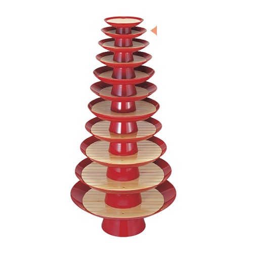 若泉漆器 8寸　朱　大盃盛器 （目皿別売） 1-706-2 1個（ご注文単位1個）【直送品】