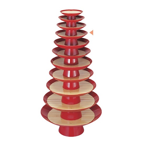 若泉漆器 尺0寸　朱　大盃盛器 （目皿別売） 1-706-4 1個（ご注文単位1個）【直送品】