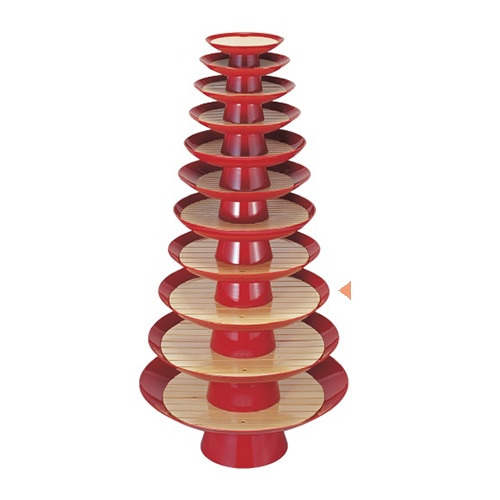 若泉漆器 尺6寸　朱　大盃盛器 （目皿別売） 1-706-9 1個（ご注文単位1個）【直送品】