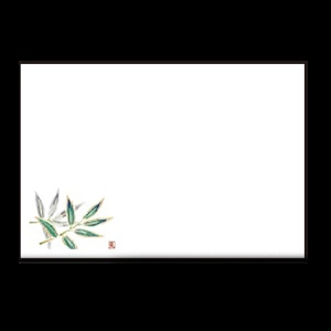 若泉漆器 尺3寸長手 テーブルマット 笹 6月～8月 B-19-55 100枚/束（ご注文単位1束）【直送品】