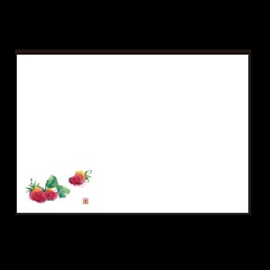 若泉漆器 尺3寸長手 テーブルマット いちご 1月~4月 B-19-64 100枚/束(ご注文単位1束)【直送品】