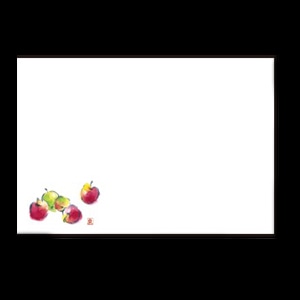 若泉漆器 尺3寸長手 テーブルマット りんご 10月~12月 B-19-65 100枚/束(ご注文単位1束)【直送品】