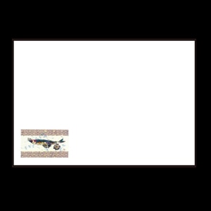 若泉漆器 尺3寸長手 テーブルマット 鮎 6月～8月 B-19-96 100枚/束（ご注文単位1束）【直送品】