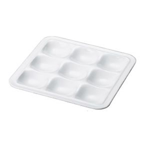 若泉漆器 ニューナインホールプレート　白  M-24-58 1個（ご注文単位1個）【直送品】