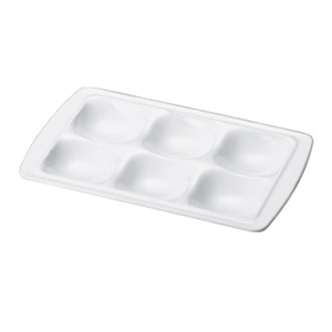 若泉漆器 ニューシックスホールプレート　白  M-24-60 1個（ご注文単位1個）【直送品】