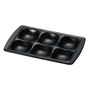 若泉漆器 ニューシックスホールプレート　黒  M-24-61 1個（ご注文単位1個）【直送品】