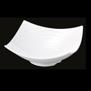 若泉漆器 ロクロ目四方上り盛鉢白　32cmDS-5834 小 J-101-28 1個（ご注文単位1個）【直送品】