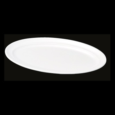 若泉漆器 小判盛皿　白　42cm　DS-5752 中 J-101-55 1個（ご注文単位1個）【直送品】