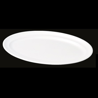 若泉漆器 小判盛皿　白　47cm　DS-5753 大 J-101-56 1個（ご注文単位1個）【直送品】