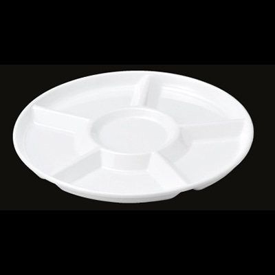 若泉漆器 丸仕切皿　白　DS-5760  J-101-4 1個（ご注文単位1個）【直送品】