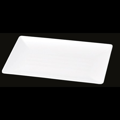 若泉漆器 長角筋入盛皿　白　45cm　DS-5757 大 J-101-39 1個（ご注文単位1個）【直送品】