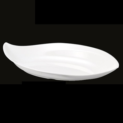 若泉漆器 変形鉢　白　DS-5830 大 J-101-32 1個（ご注文単位1個）【直送品】